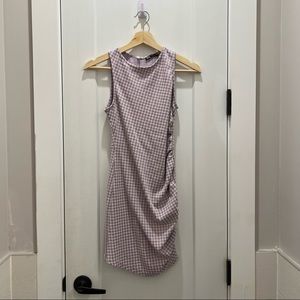 Lavender Checkered Bodycon Dress